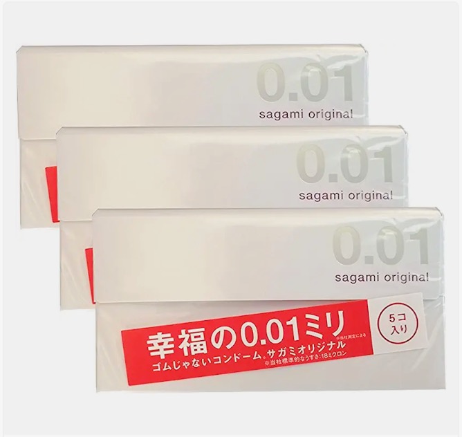 【まとめ買いセット】コンドーム サガミオリジナル 0.01 コンドーム 薄型　幸福の0.01mm 5個入×3